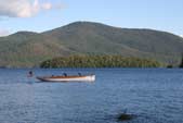 View of Old Wooden Boat on Bolton Landing