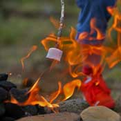 Lake George Camping - Toasting Marshmallows