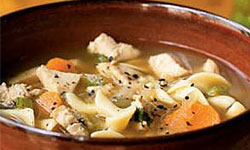 Bowl of turkey soup