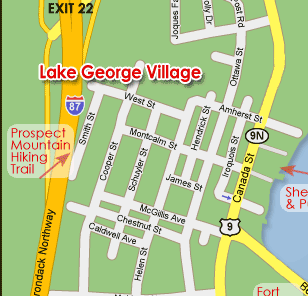 map of Lake George Village