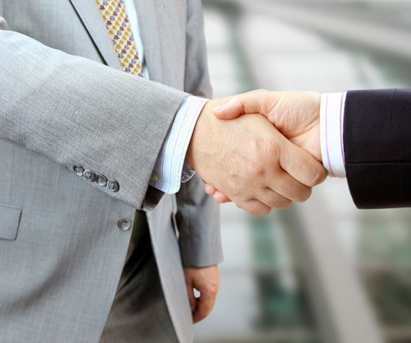 businessmen shaking hands