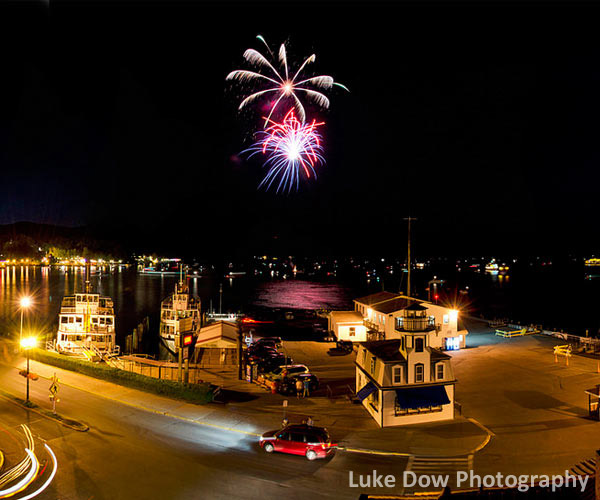 Fireworks over the lake