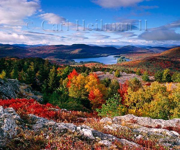 fall foliage in lake george