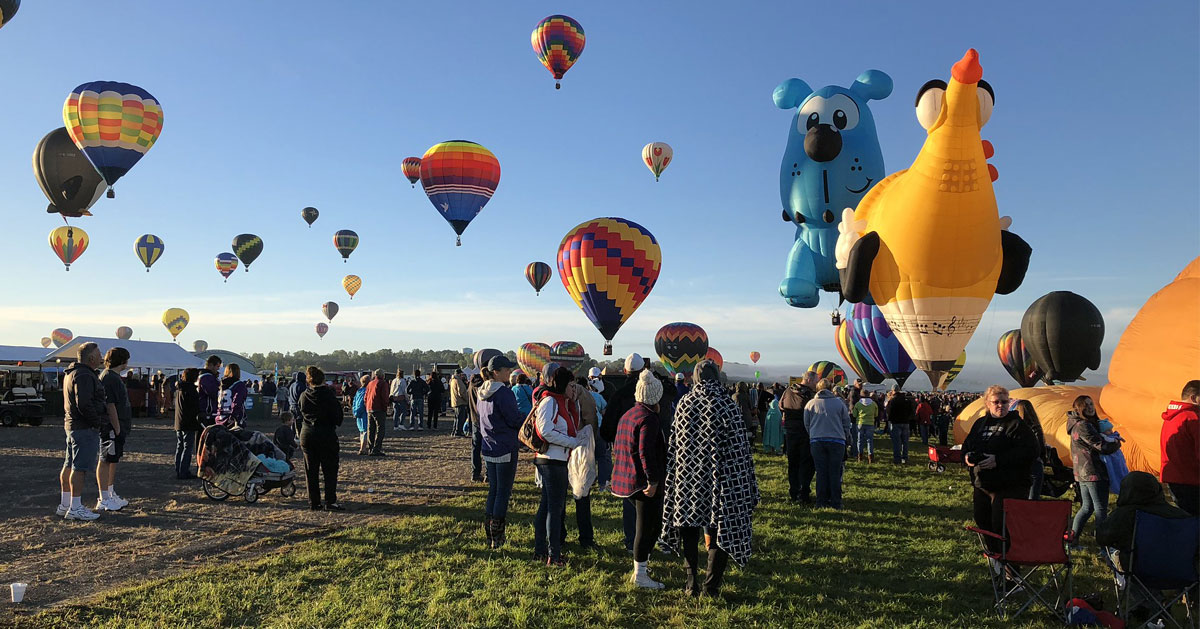 hot air balloon show