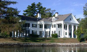 View of the Bolton Landing NY Hotel on Mohican Point on Lake George