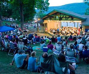 Community event in Shepard Park in Lake George NY