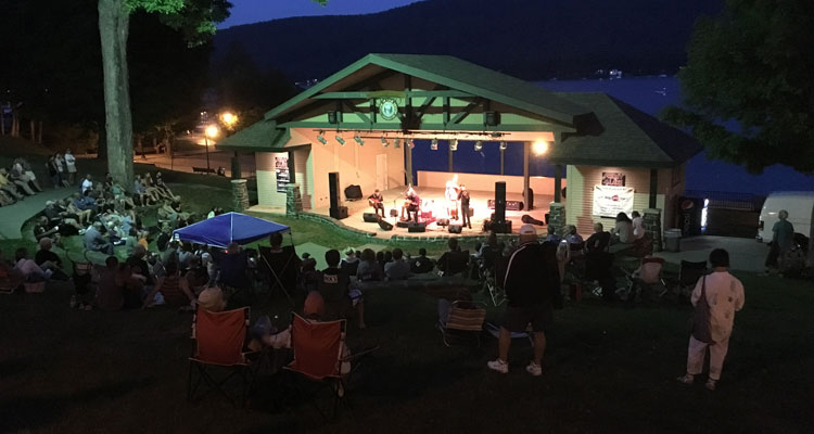 an evening concert at shepard park