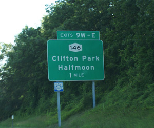 clifton park halfmoon road sign