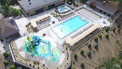 Lake George RV Park's water park area