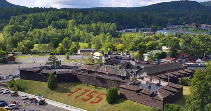 aerial view of fort william henry museum
