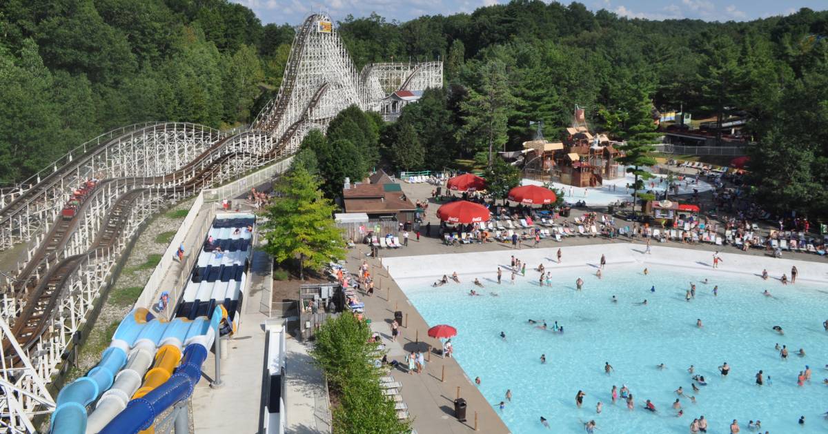 aerial view of the Comet and wave pool