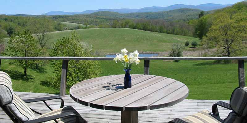 view of countryside from a deck