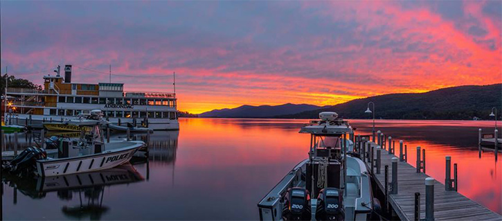 sunrise over Lake George