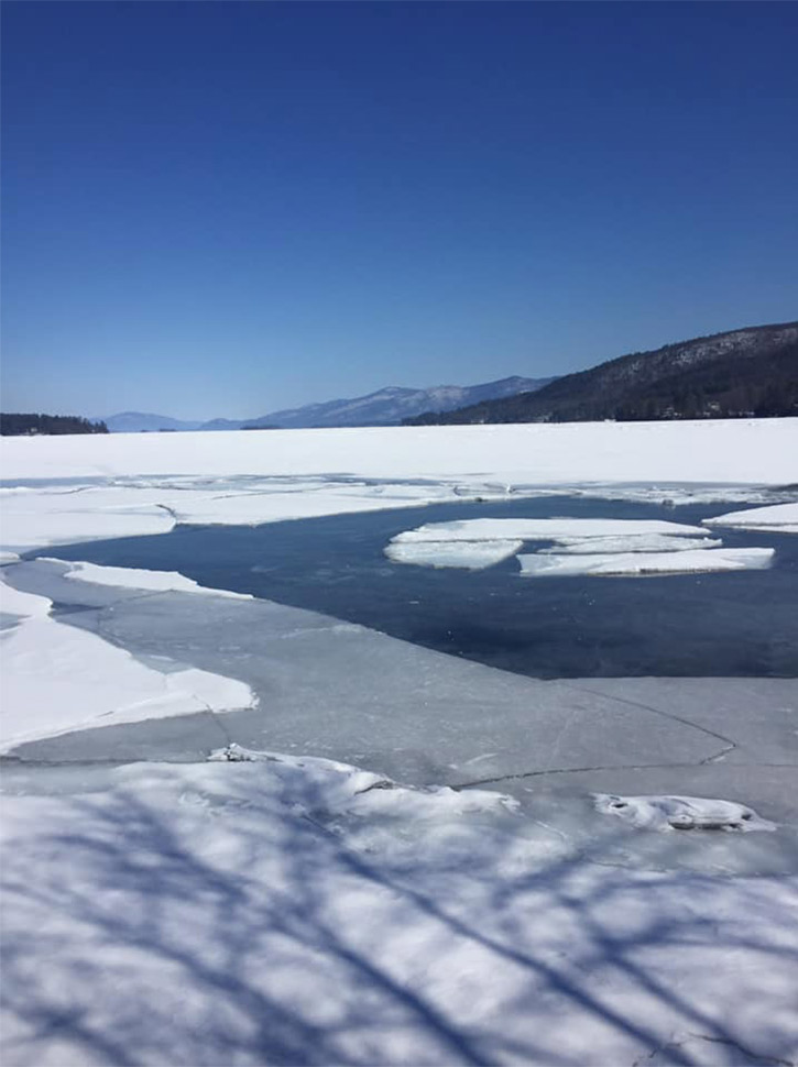 lake george in winter