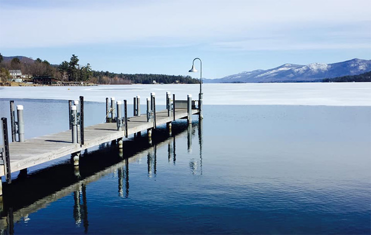 lake george in winter