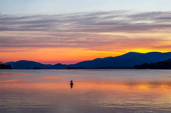 sunrise on lake george