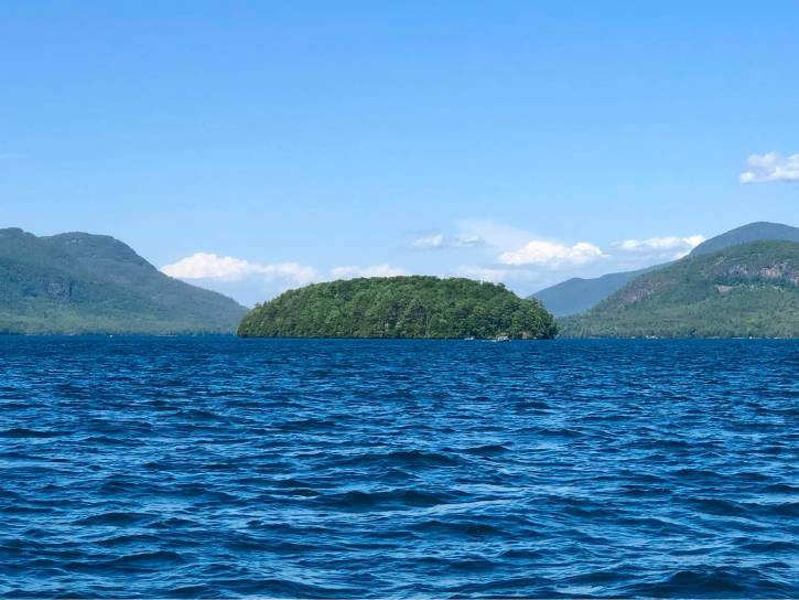 small island in lake