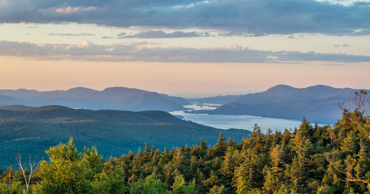 view of mountains and a lake