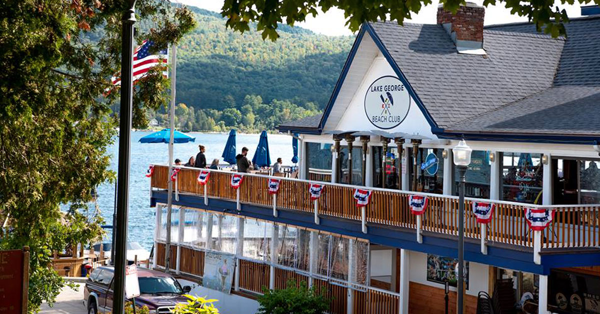 decks of Lake George Beach House