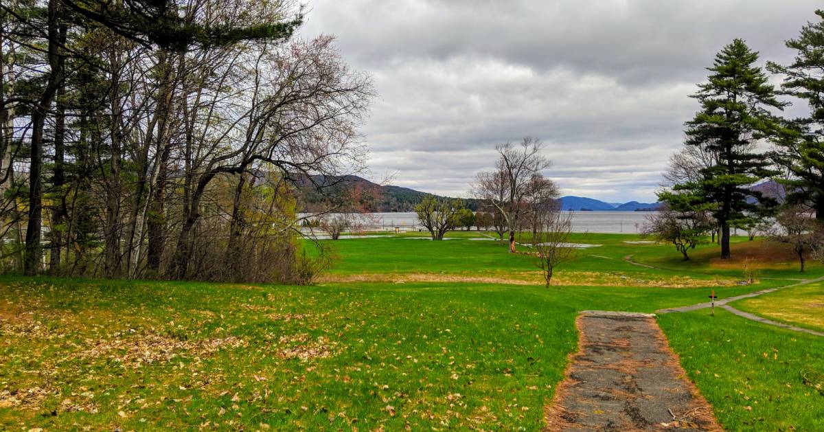 view of Lake George in the spring