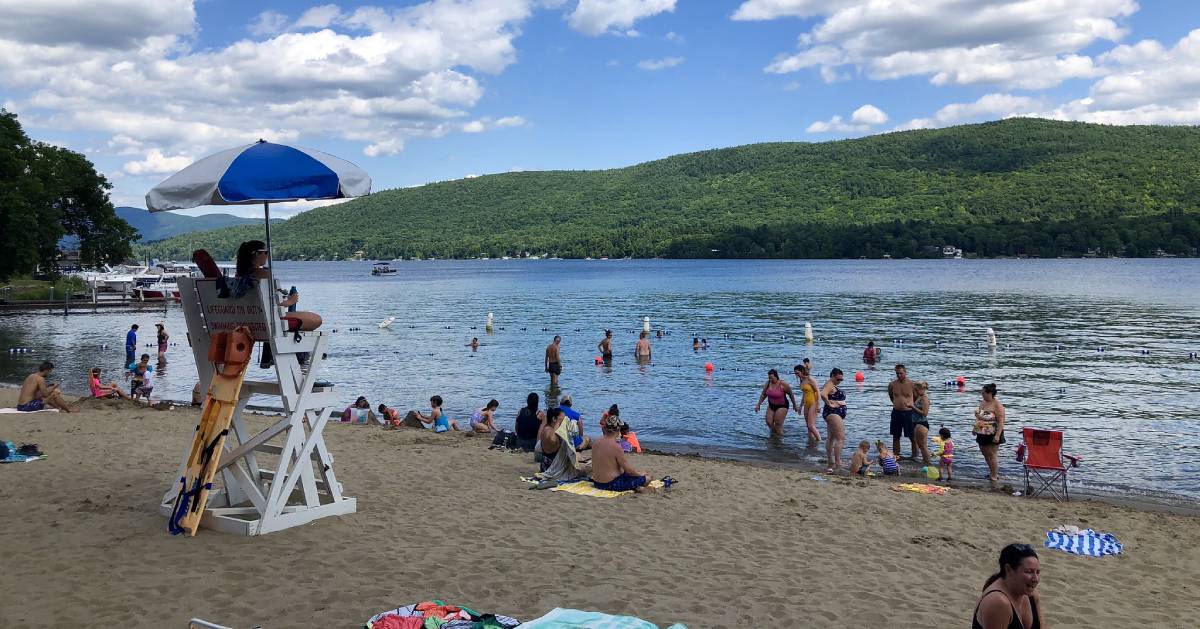 Lake George beach scene