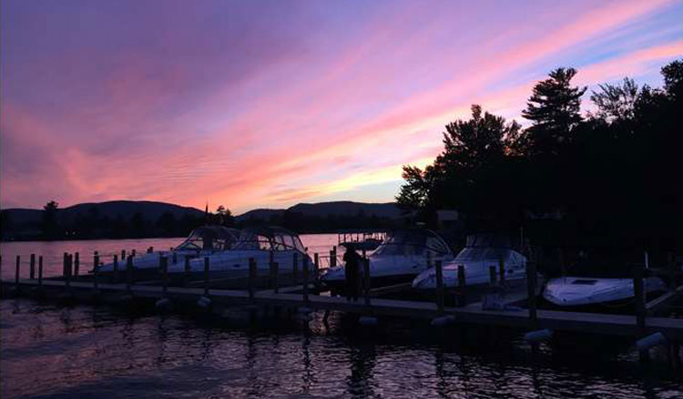 marina in evening