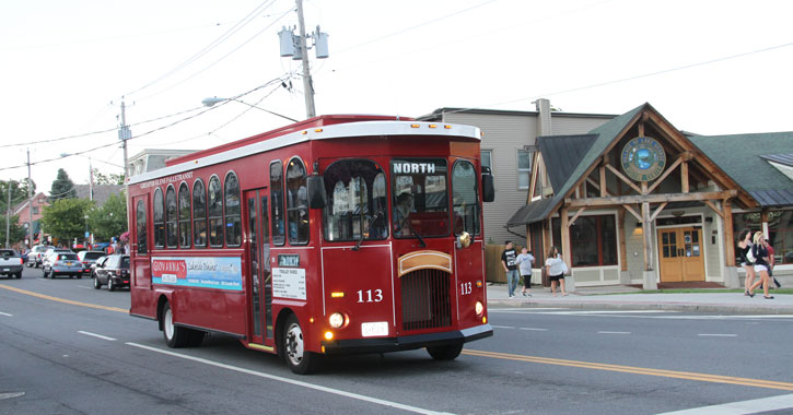 north trolley in lake george