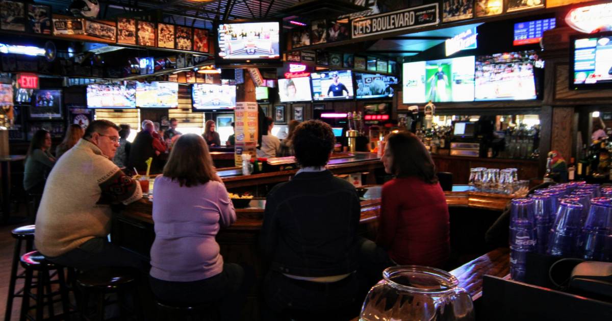 people at a bar