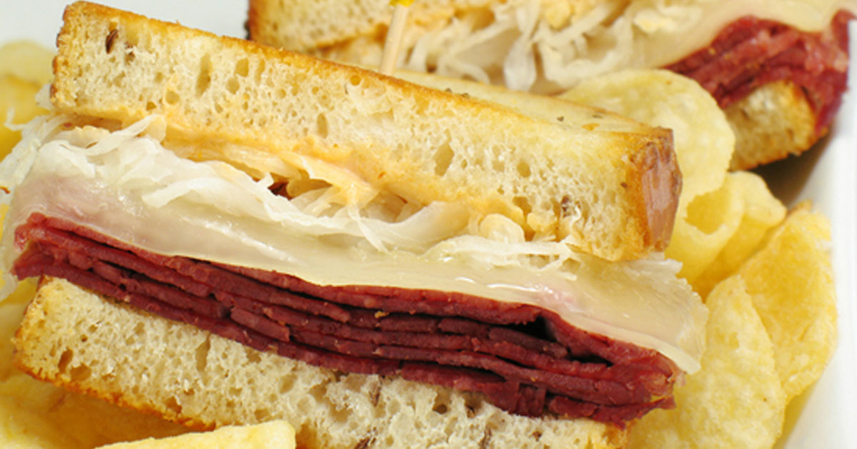 a Reuben sandwich