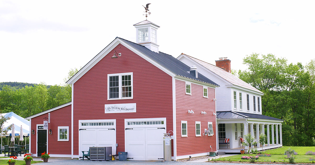 red farm brewery building