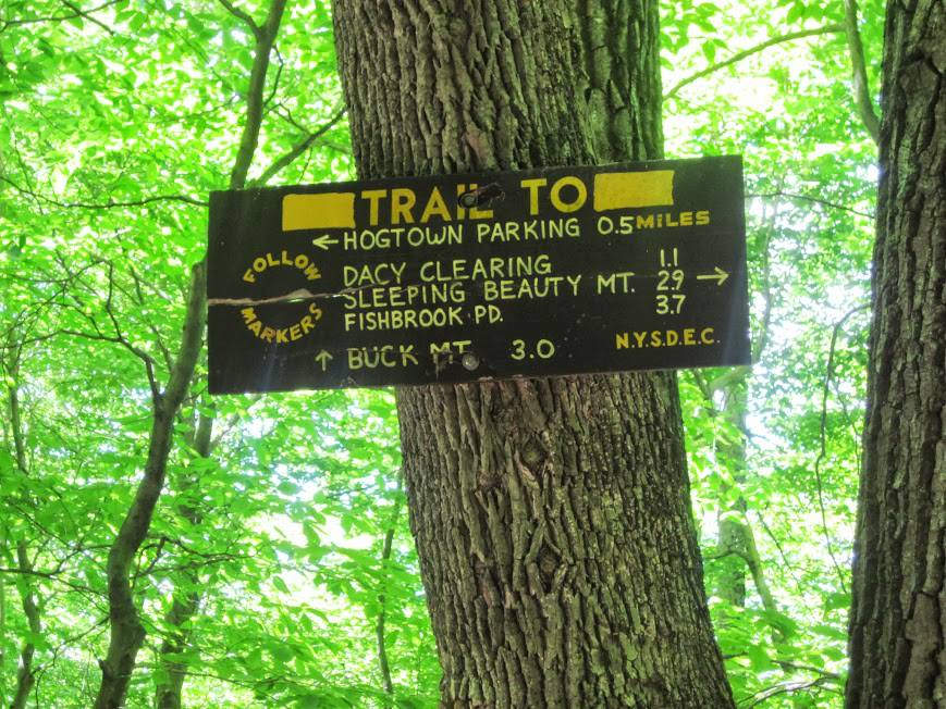 sign on sleeping beauty mountain trail