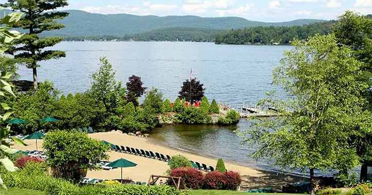 private beach at lodges at cresthaven