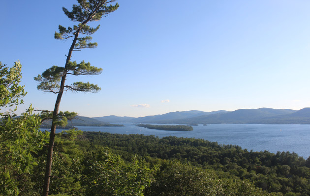 view of lake george from stewarts ledge