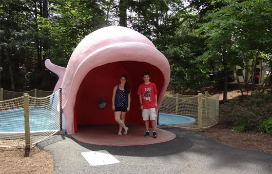 lake george great escape pink whale