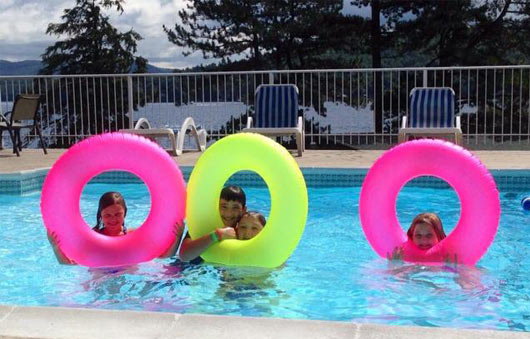 kids in pool lake george