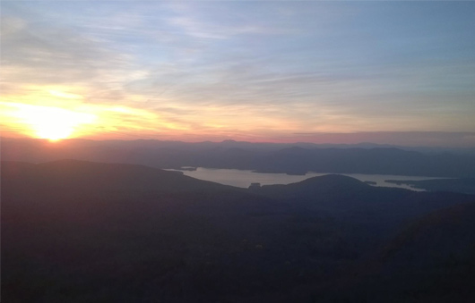 sunset from the summit of sleeping beauty