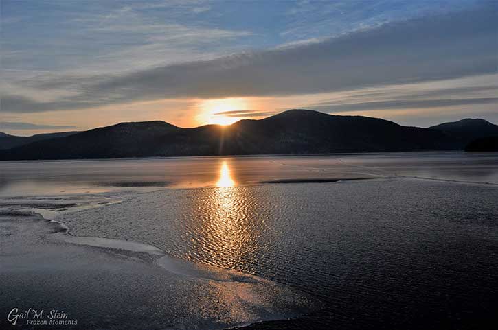 sunrise on lake george