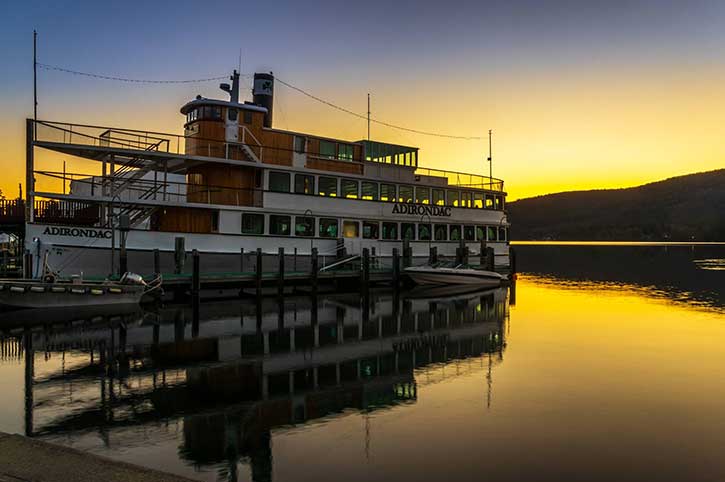 sunrise over lake george