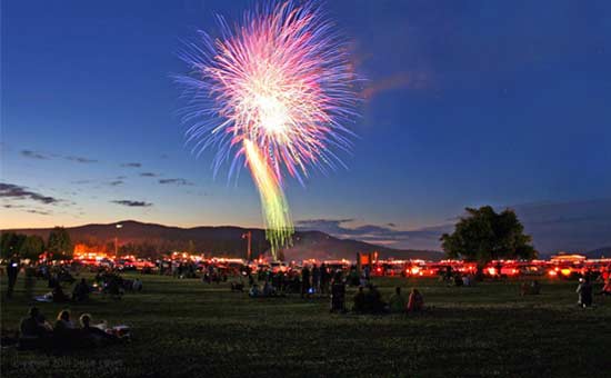 fireworks in Lake George Village